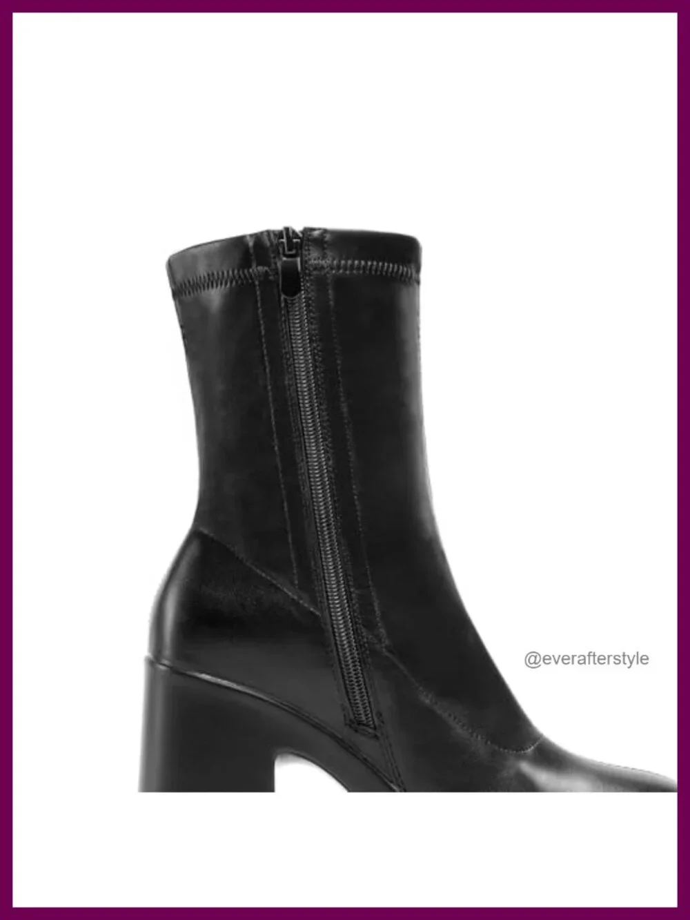 Chunky Platform Ankle Boots with PU Upper & Block Heel - Picture 4 of 6